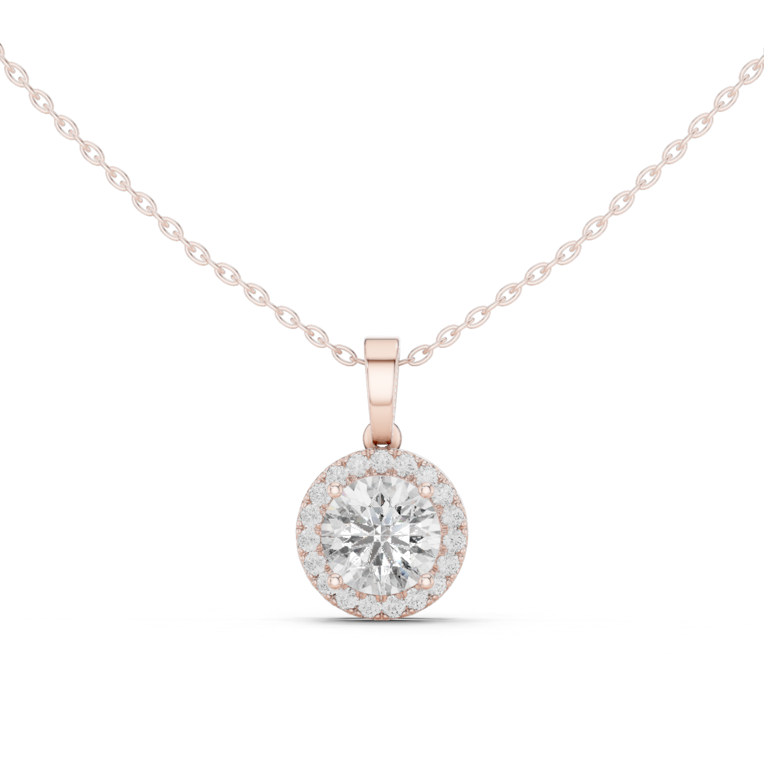 Dazzling Round Diamond Pendant