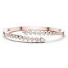 Open Bangle with Tapered Diamond Rows
