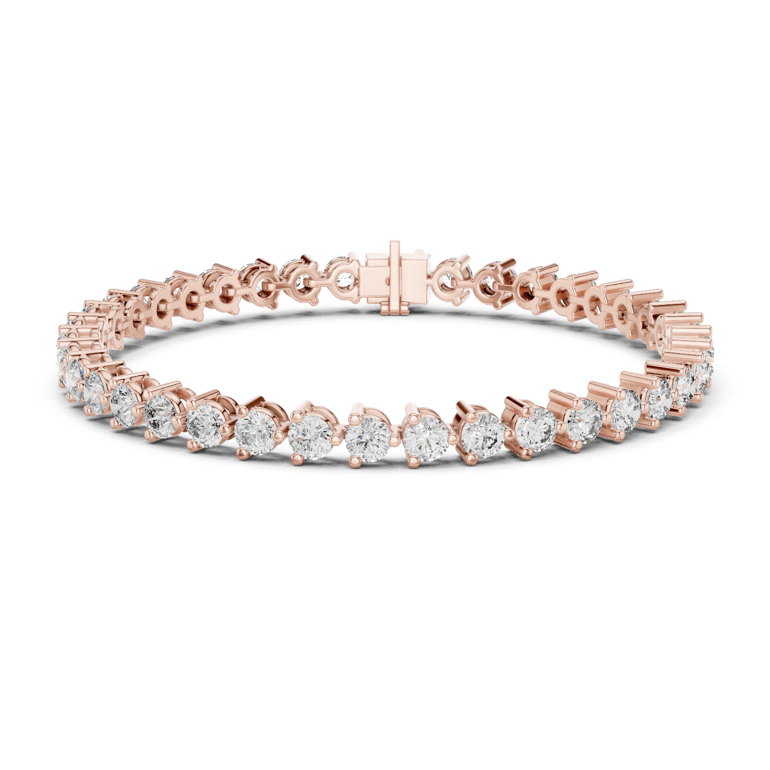 Featuring a Continuous Row of Round Brilliant Diamonds