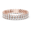 Double Row Pear-Shaped Diamond Bracelet