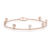 Bracelet with Dainty Diamond Floral Charms