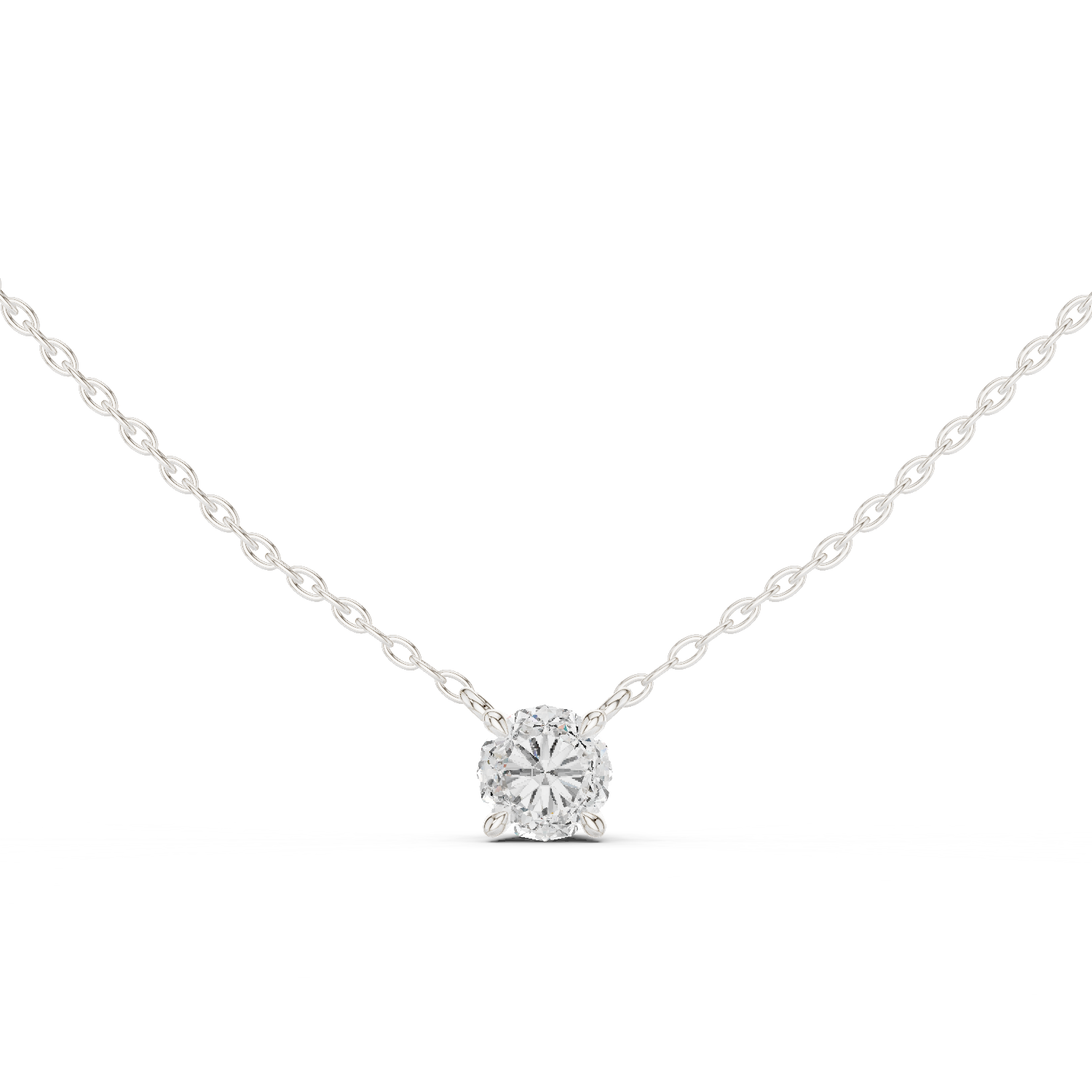Delicate Round Diamond Pendant