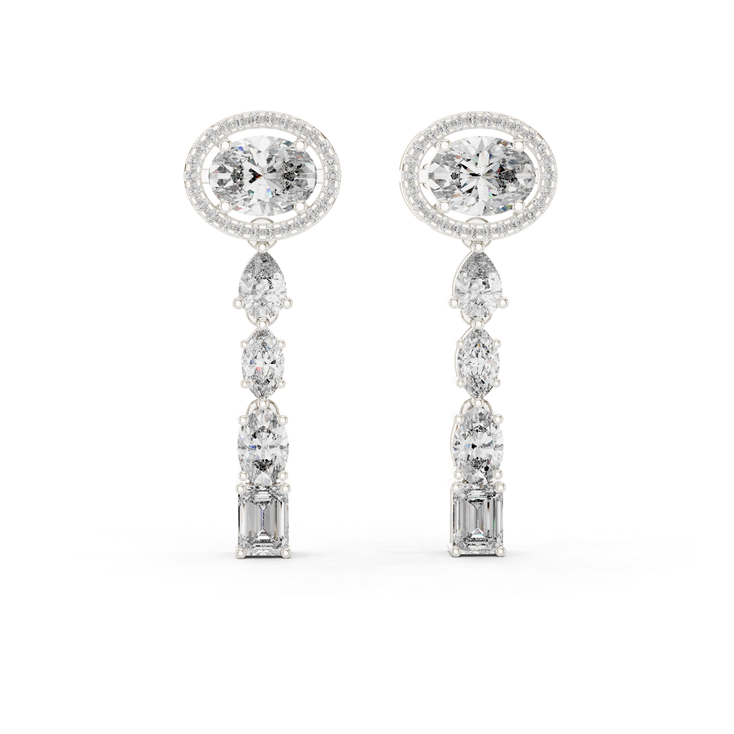 Oval Radiance Diamond Drops