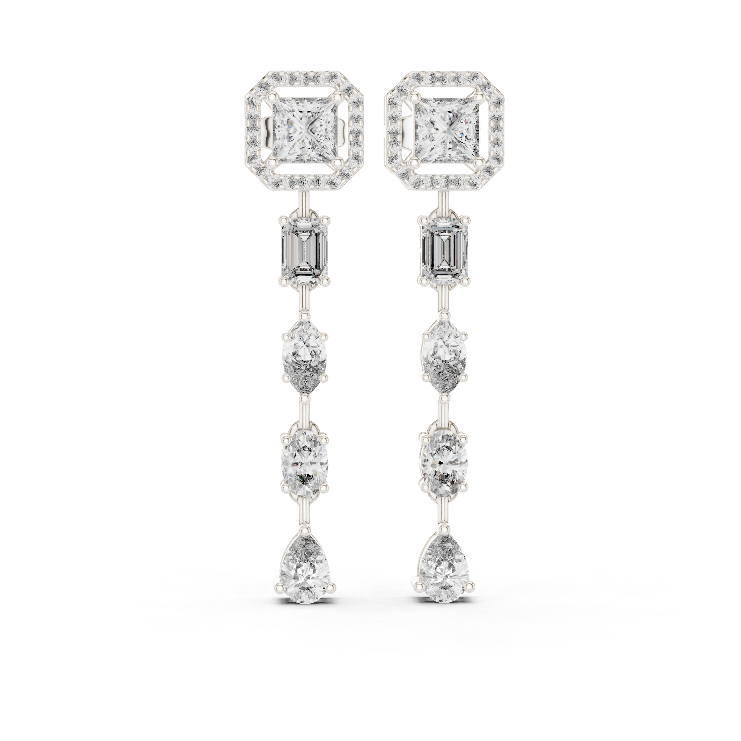 Radiant Grace Mixed-Cut Danglers