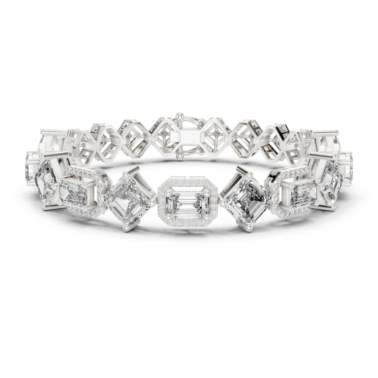 Geometric Elegance Diamond Bracelet
