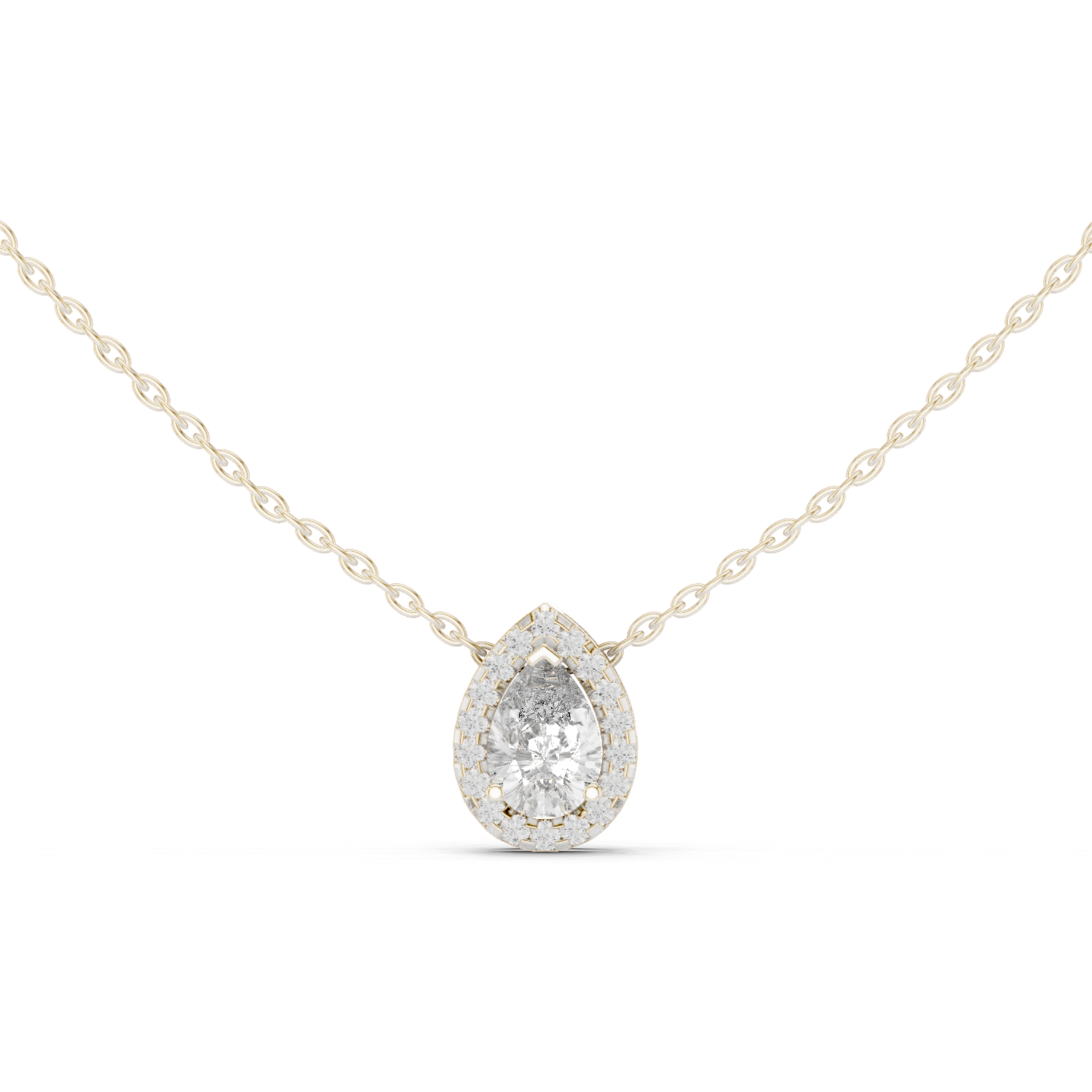 Sparkling Teardrop Diamond Pendant