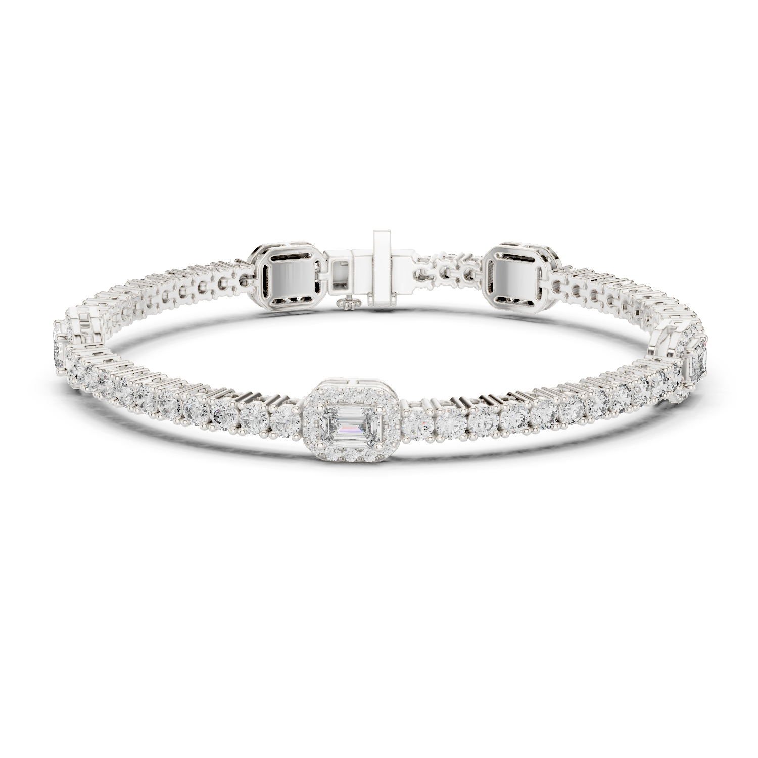 Radiant Rose Gold Diamond Bracelet