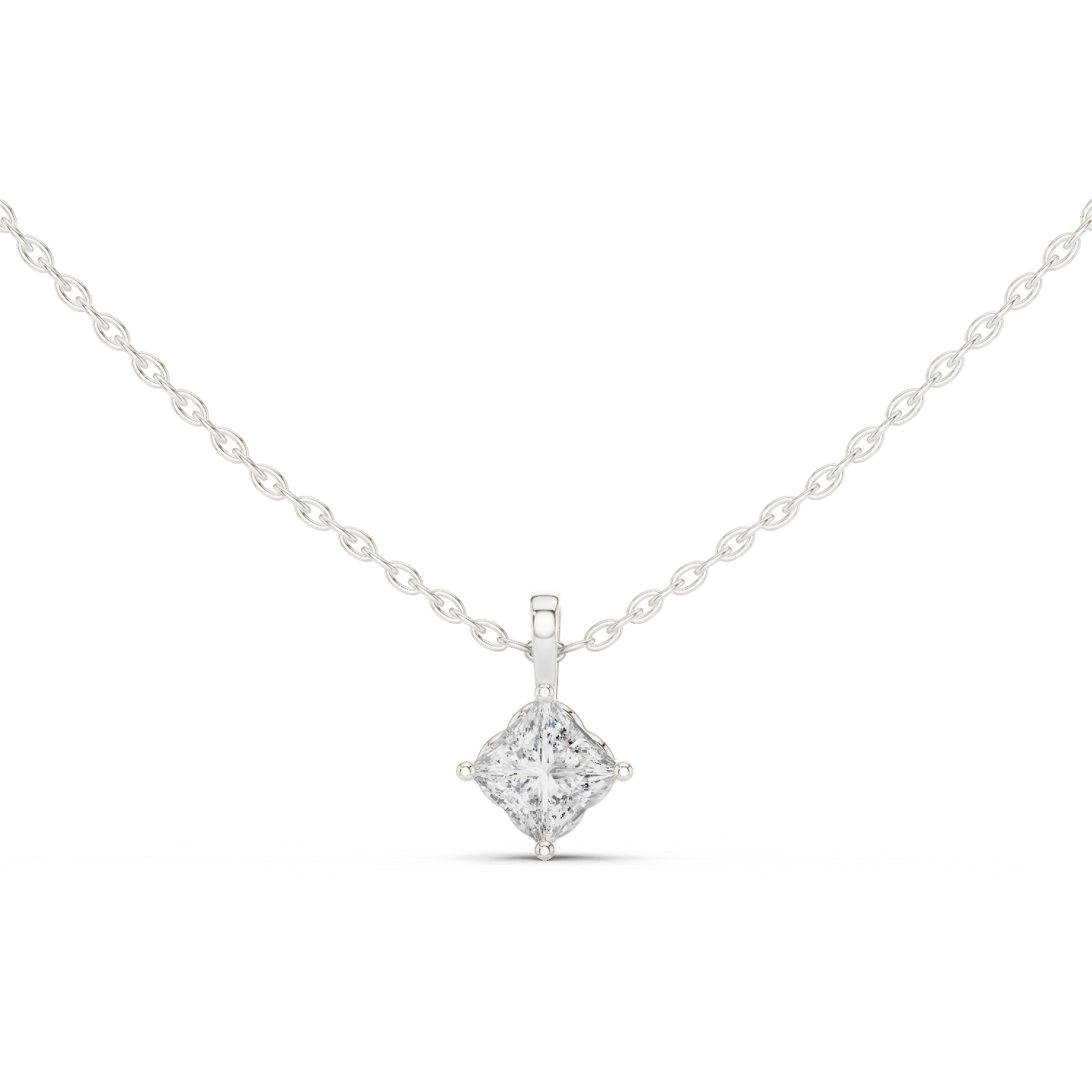 Princess-Cut Diamond Pendant