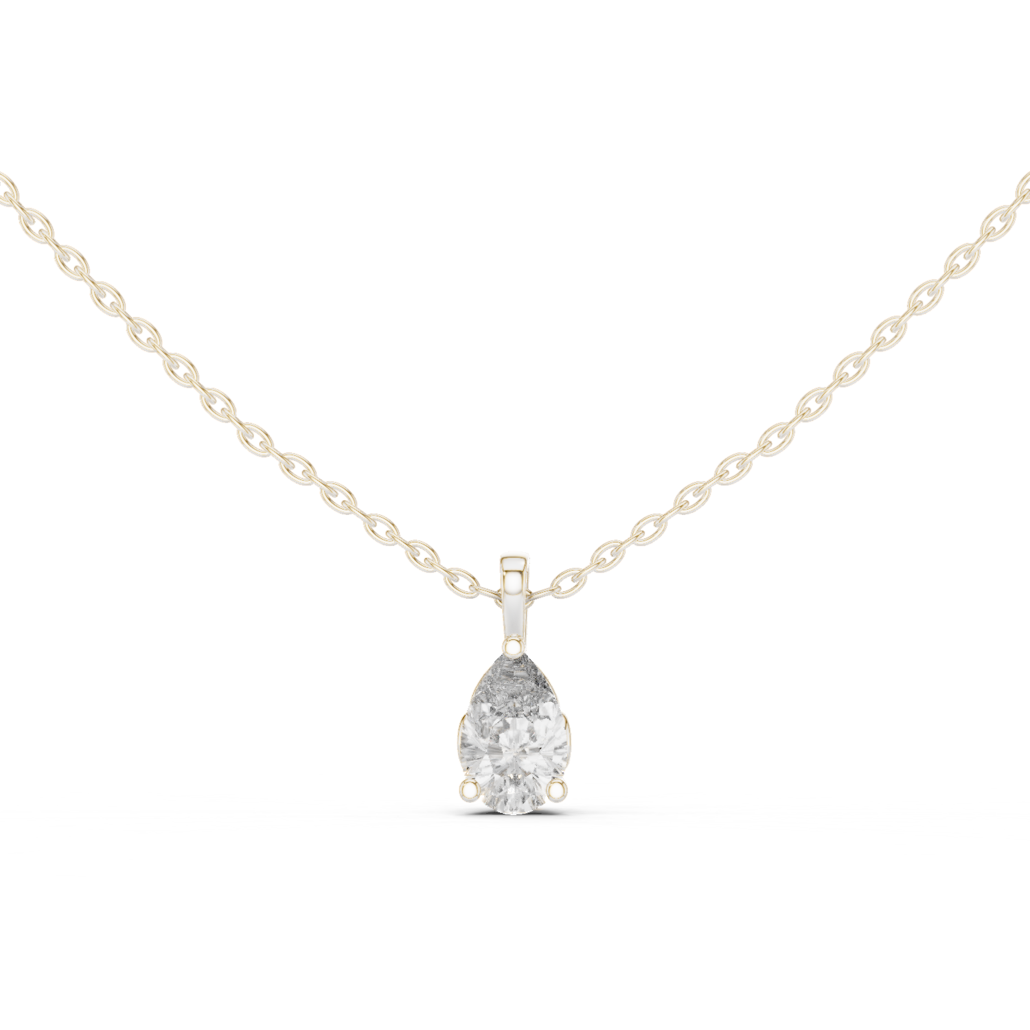 Pendant with Pear-Shaped Diamond