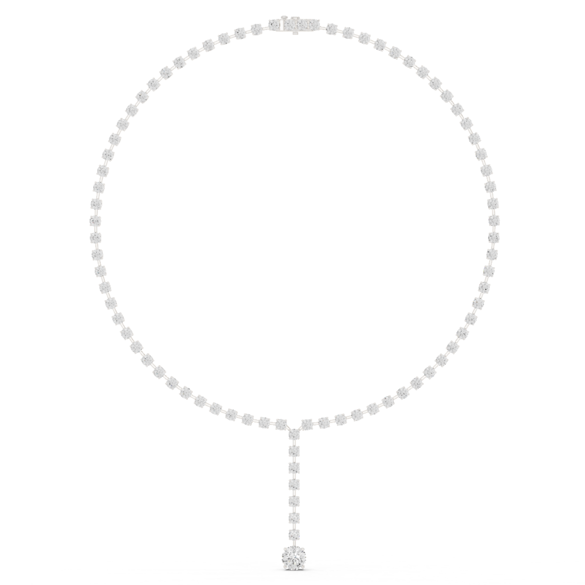 Radiant Tear Diamond Necklace