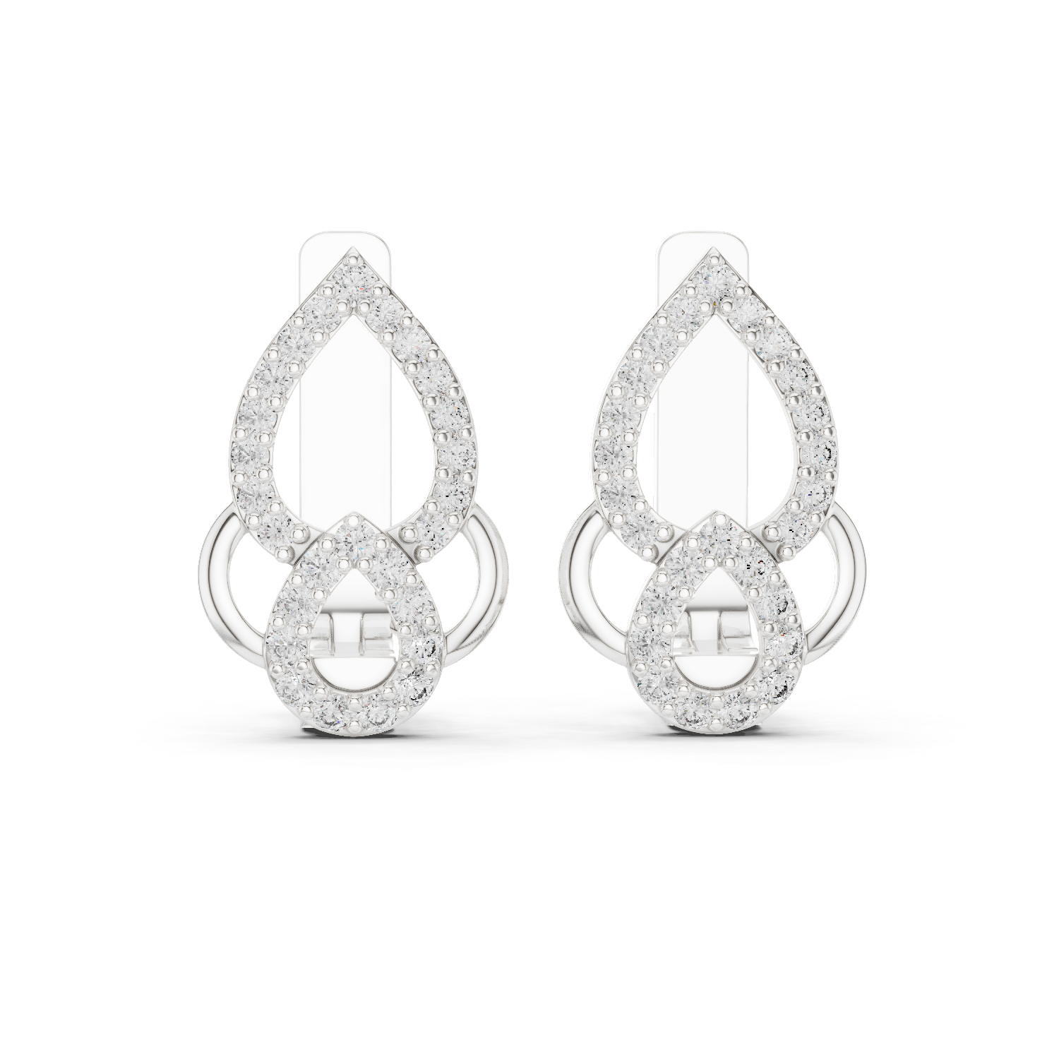 Rose gold and diamond stud earrings