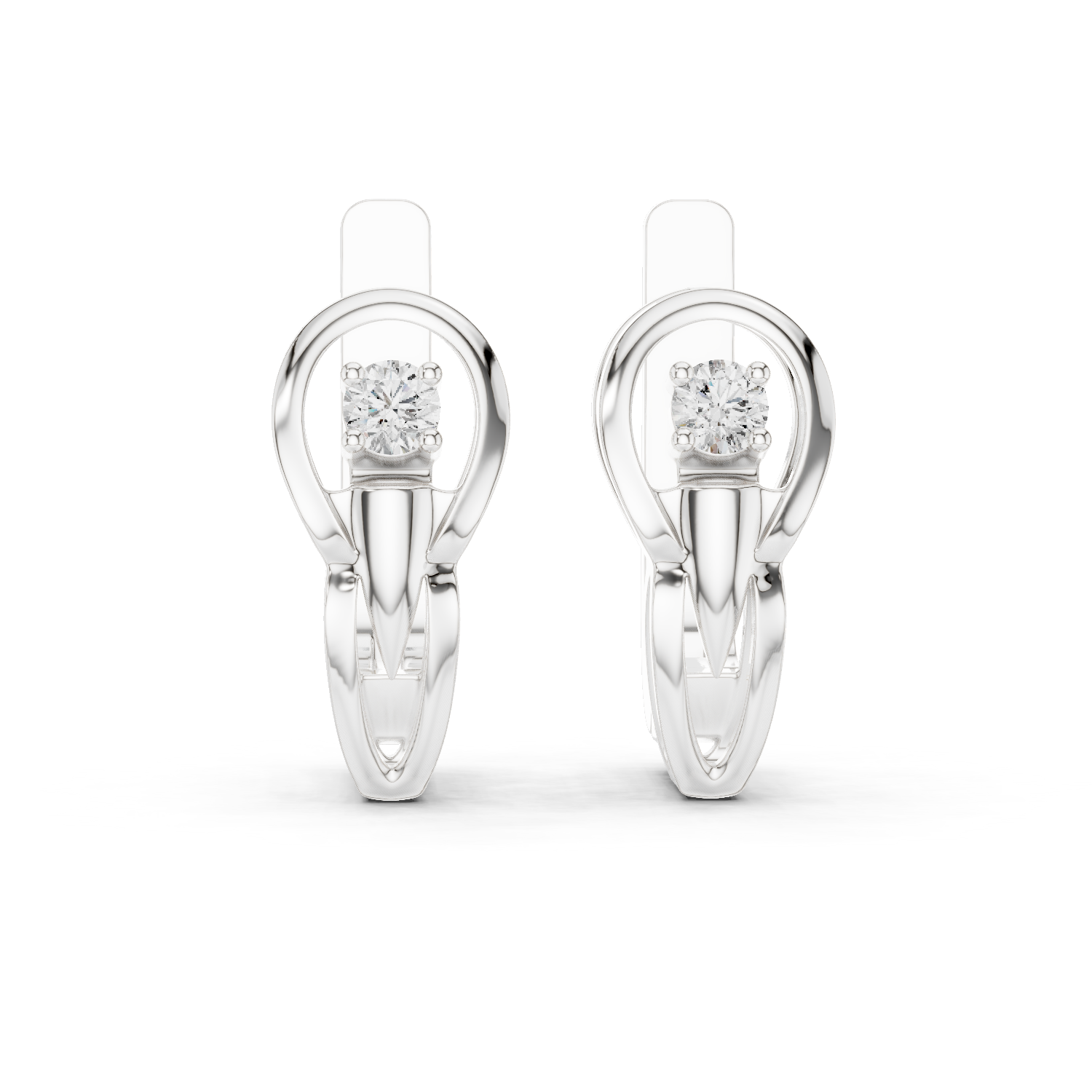 Rose Gold Diamond Loop Earrings