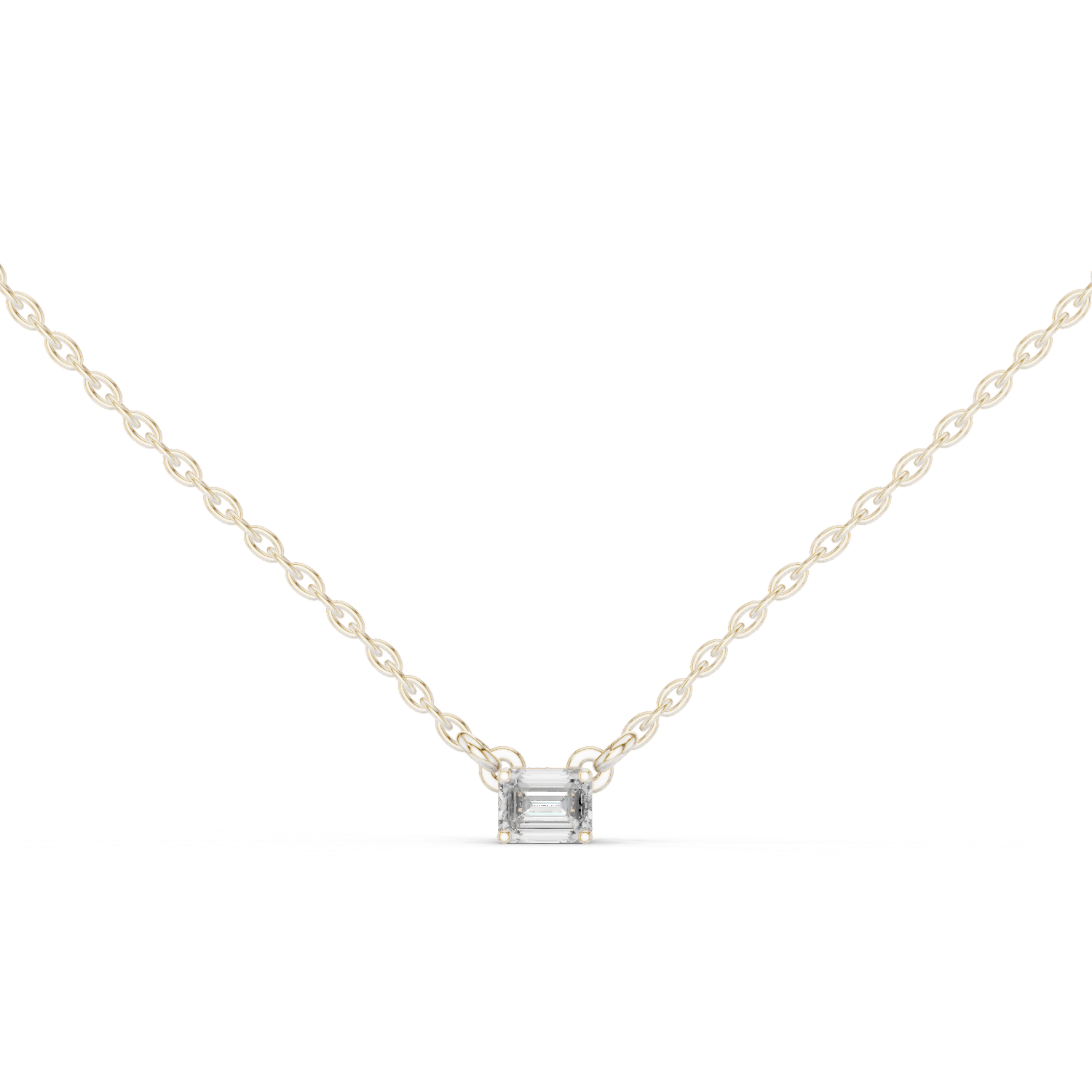 Emerald-Cut Diamond Pendant