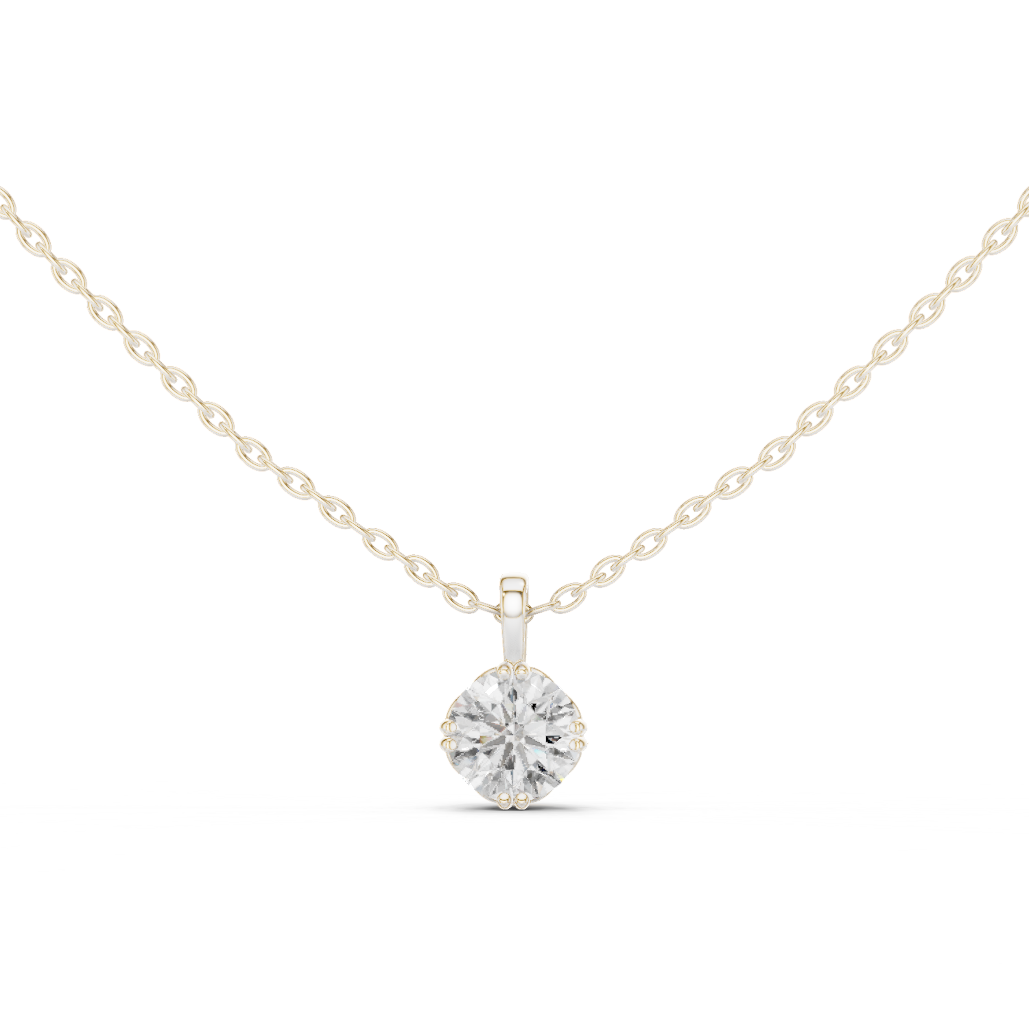 Cushion-Cut Diamond Pendant