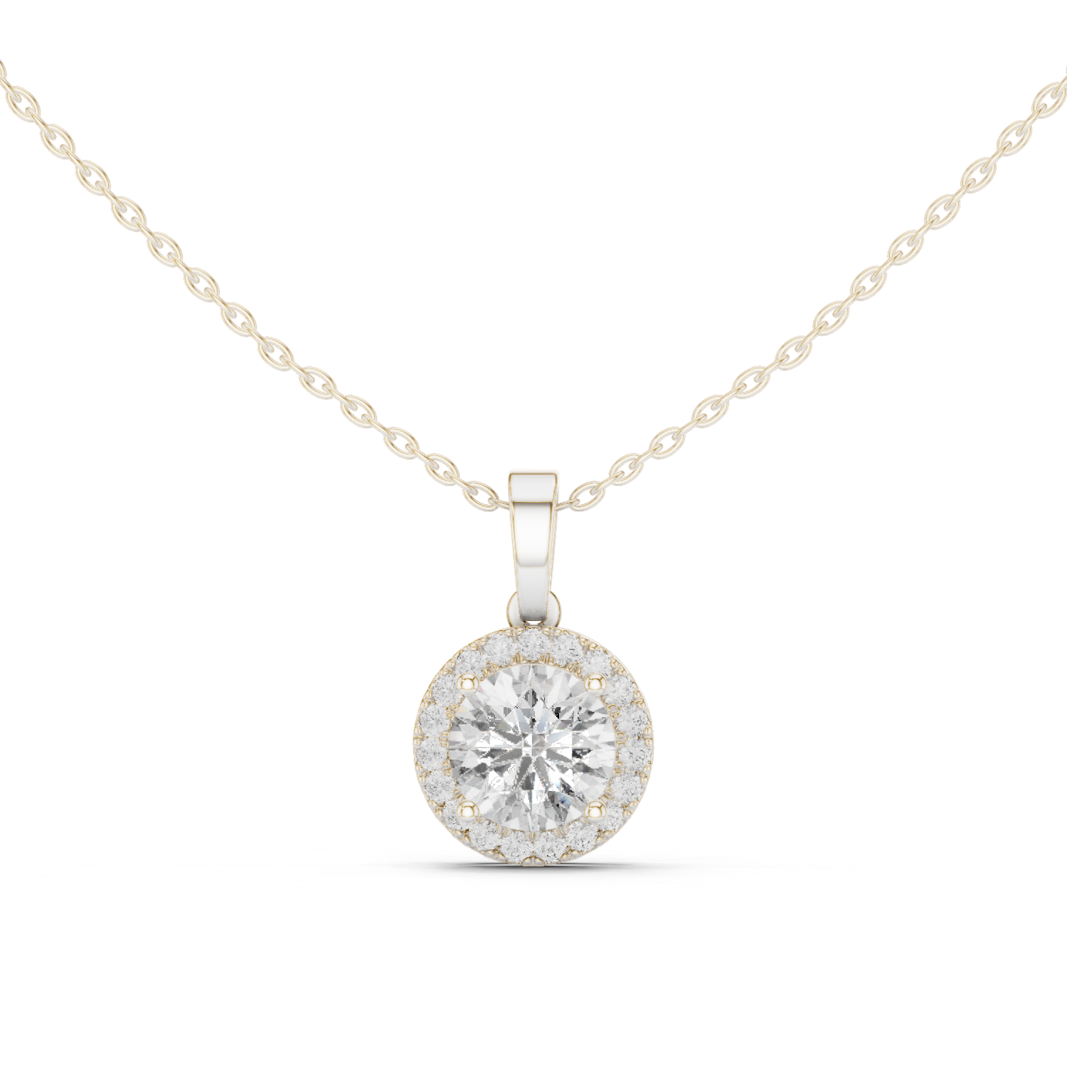 Dazzling Round Diamond Pendant
