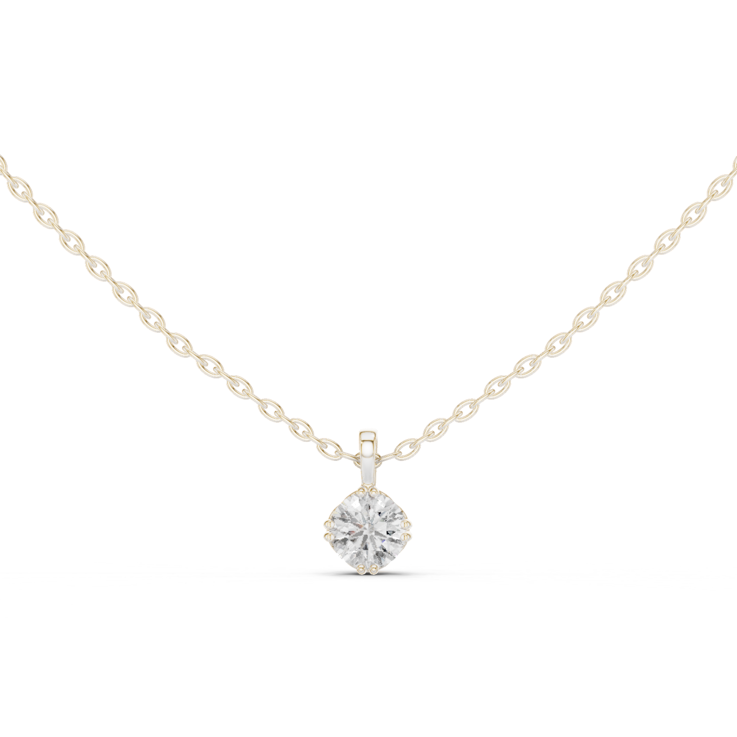 Round-Cut Diamond Solitaire Pendant