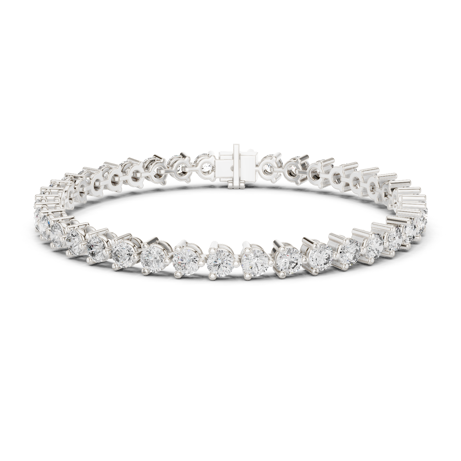 Featuring a Continuous Row of Round Brilliant Diamonds