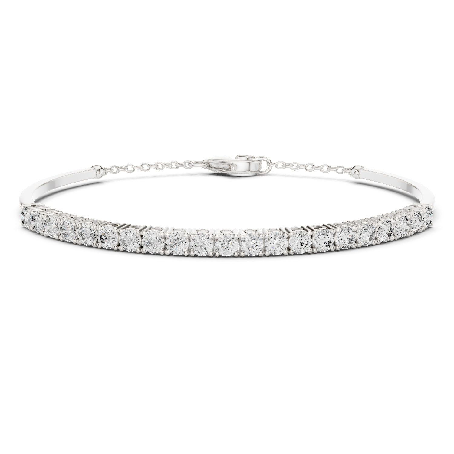 Prong-Set Round Diamond Chain Bracelet
