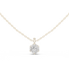 Pendant with Round Brilliant Diamond and Pavé-Set Bail