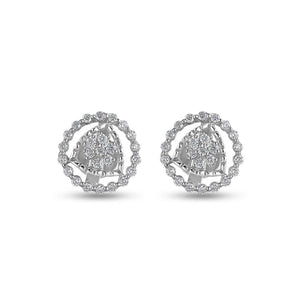 Radiant Rosette Diamond Earring
