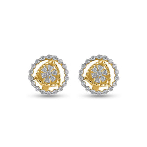 Radiant Rosette Diamond Earring
