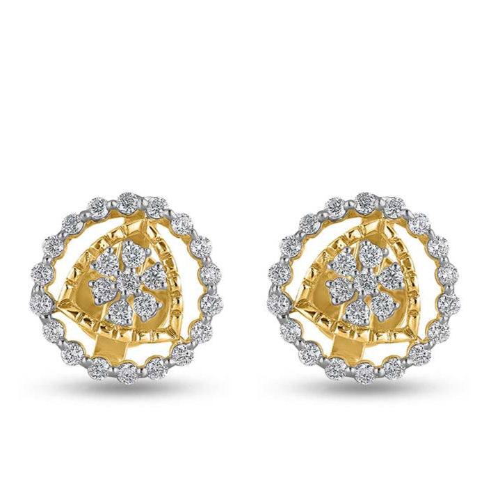 Radiant Rosette Diamond Earring