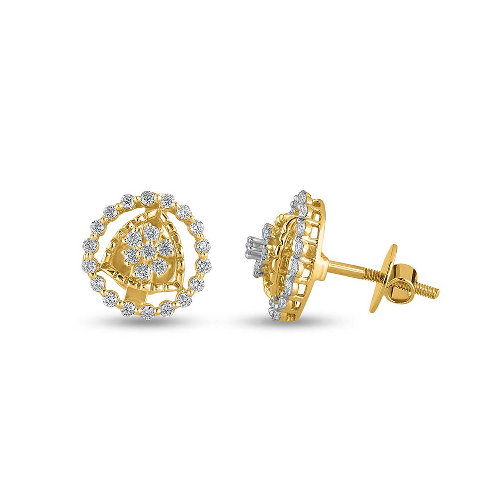 Radiant Rosette Diamond Earring