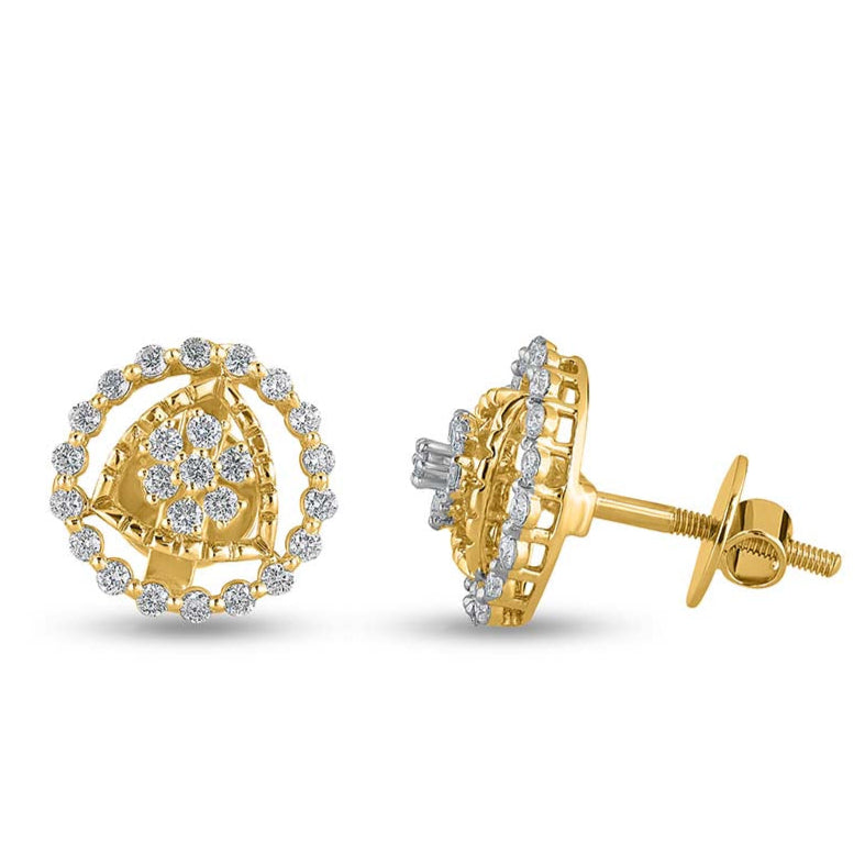 Radiant Rosette Diamond Earring