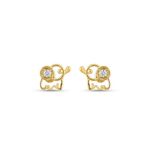 cuddly-elephant-charm-ear-studs-yellow