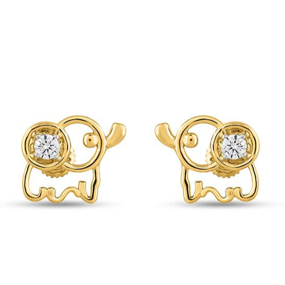 cuddly-elephant-charm-ear-studs-yellow