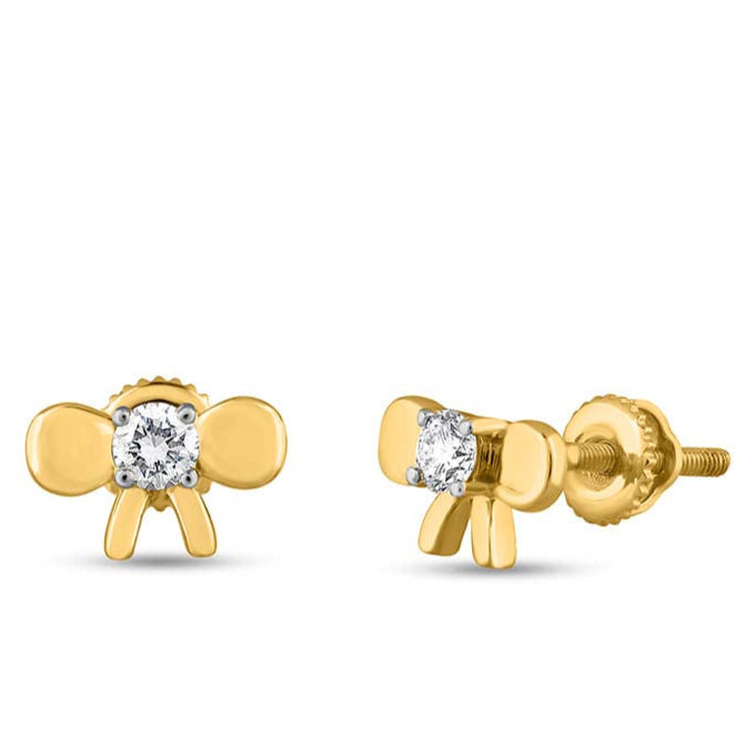 Radiant Bow Ties Ear Studs