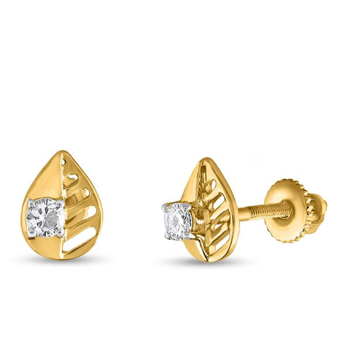 Luminous Leaf Ear Studs