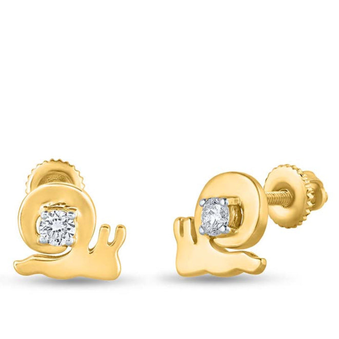 Radiant Snail Charms Earstuds