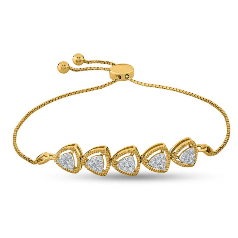 Sculpted Triangular Symphony Bracelet