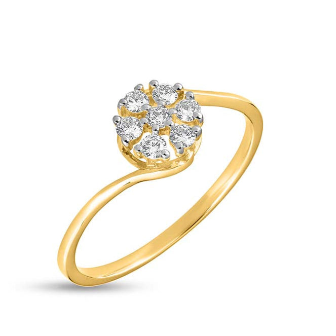 Iolite Illusion Diamond Ring