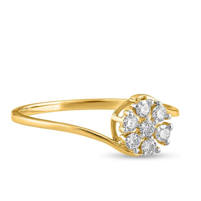 Iolite Illusion Diamond Ring