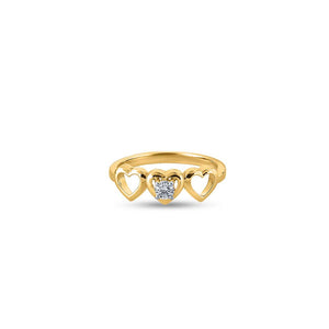 Trio Of Hearts Elegance Ring