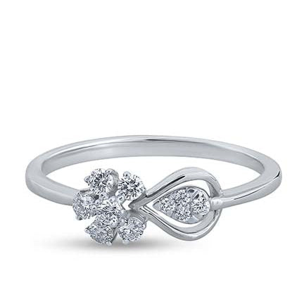 Leaf-Embraced Petal Harmony Ring