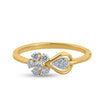Leaf-Embraced Petal Harmony Ring