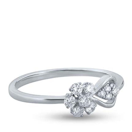 Leaf-Embraced Petal Harmony Ring