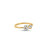 Leaf-Embraced Petal Harmony Ring