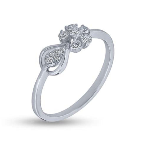 Leaf-Embraced Petal Harmony Ring