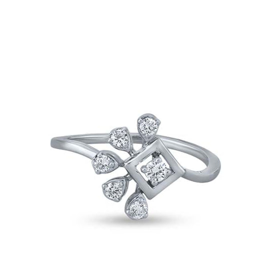 Quadrangle Pristine Diamond Drops Ring