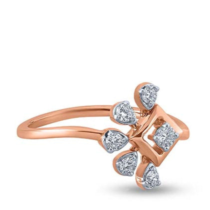 Quadrangle Pristine Diamond Drops Ring