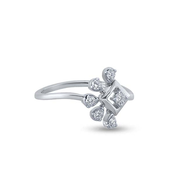 Quadrangle Pristine Diamond Drops Ring