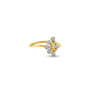 Quadrangle Pristine Diamond Drops Ring
