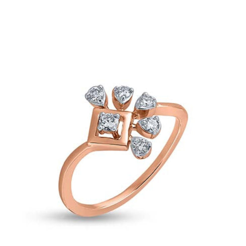 Quadrangle Pristine Diamond Drops Ring