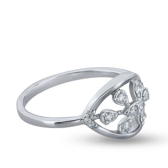 Luminous Floral Affinity Ring