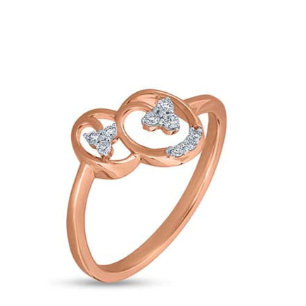 Ethereal Twin Tri-Petal Ensemble Ring