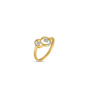 Ethereal Twin Tri-Petal Ensemble Ring
